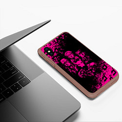 Чехол iPhone XS Max матовый JOJO BIZARRE ADVENTURE ПЕРСОНАЖИ, цвет: 3D-коричневый — фото 2