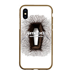 Чехол iPhone XS Max матовый Death Magnetic - Metallica, цвет: 3D-коричневый