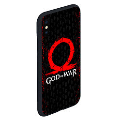 Чехол iPhone XS Max матовый GOD OF WAR КРАТОС ЛОГО, цвет: 3D-черный — фото 2