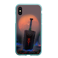 Чехол iPhone XS Max матовый БЕРСЕРК МЕЧ С КЛЕЙМОМ, цвет: 3D-мятный