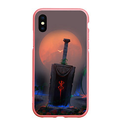 Чехол iPhone XS Max матовый БЕРСЕРК МЕЧ С КЛЕЙМОМ, цвет: 3D-баблгам