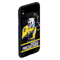 Чехол iPhone XS Max матовый Нэшвилл Предаторз, Nashville Predators, цвет: 3D-черный — фото 2