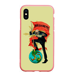 Чехол iPhone XS Max матовый Megadeth world, цвет: 3D-баблгам