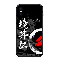 Чехол iPhone XS Max матовый Ghost of Tsushima Призрак Цусимы, цвет: 3D-черный