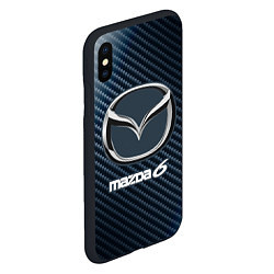 Чехол iPhone XS Max матовый MAZDA 6 - Карбон, цвет: 3D-черный — фото 2