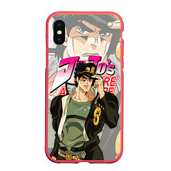 Чехол iPhone XS Max матовый JOJO BIZARRE ADVENTURE ДЖОДЖО, цвет: 3D-красный