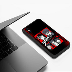 Чехол iPhone XS Max матовый JOJO BIZARRE ADVENTURE ДЖОДЖО АРТ, цвет: 3D-черный — фото 2
