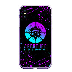 Чехол iPhone XS Max матовый PORTAL NEON ПОРТАЛ НЕОН, цвет: 3D-светло-сиреневый