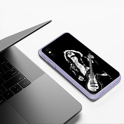 Чехол iPhone XS Max матовый Джимми Пэйдж Art, цвет: 3D-светло-сиреневый — фото 2