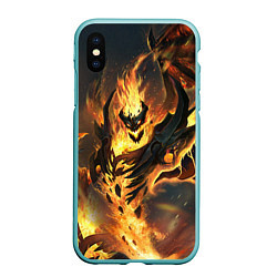 Чехол iPhone XS Max матовый DOTA 2 SHADOW FIEND ТЕНЬ, цвет: 3D-мятный