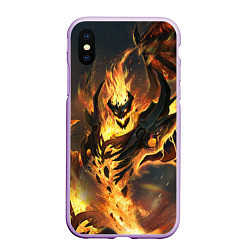 Чехол iPhone XS Max матовый DOTA 2 SHADOW FIEND ТЕНЬ, цвет: 3D-сиреневый