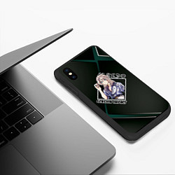 Чехол iPhone XS Max матовый Альбедо Albedo Genshin Impact, цвет: 3D-черный — фото 2