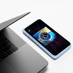 Чехол iPhone XS Max матовый P U L S E - Pink Floyd, цвет: 3D-голубой — фото 2