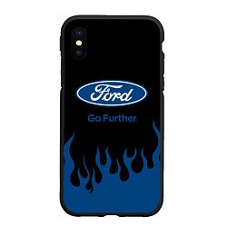 Чехол iPhone XS Max матовый FORD, ФОРД ОГОНЬ, цвет: 3D-черный