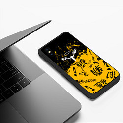 Чехол iPhone XS Max матовый Паттерн Tokyo Revengers, цвет: 3D-черный — фото 2