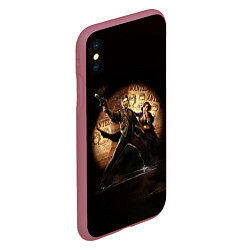 Чехол iPhone XS Max матовый Букер и Элизабет Арт, цвет: 3D-малиновый — фото 2
