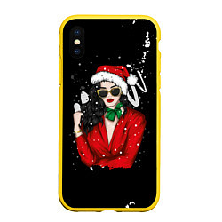 Чехол iPhone XS Max матовый Снегурка 2022