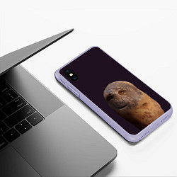 Чехол iPhone XS Max матовый Уставший картофель, цвет: 3D-светло-сиреневый — фото 2