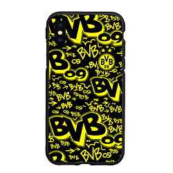 Чехол iPhone XS Max матовый BVB 09 - BORUSSIA Боруссия Дортмунд, цвет: 3D-черный