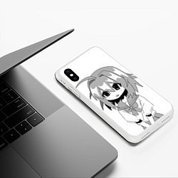 Чехол iPhone XS Max матовый Anime Tyan, цвет: 3D-белый — фото 2