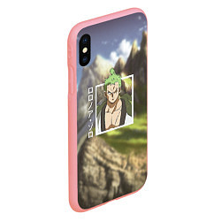 Чехол iPhone XS Max матовый Ван-Пис One Piece, Зоро Ророноа Zoro Roronoa, цвет: 3D-баблгам — фото 2