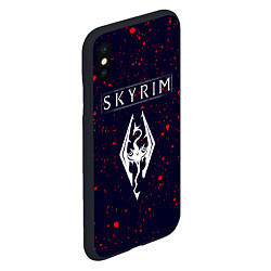 Чехол iPhone XS Max матовый TESV: SKYRIM - Брызги, цвет: 3D-черный — фото 2