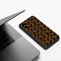 Чехол iPhone XS Max матовый Ом Аум - Сакральный Символ, цвет: 3D-черный — фото 2