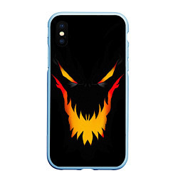 Чехол iPhone XS Max матовый DOTA 2 BLACK SHADOW FIEND ТЕНЬ, цвет: 3D-голубой