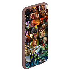 Чехол iPhone XS Max матовый HEROES DOTA 2 ПЕРСОНАЖИ ДОТА 2, цвет: 3D-коричневый — фото 2