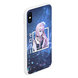 Чехол iPhone XS Max матовый Zero Two в платье, Darling in the Franxx, цвет: 3D-белый — фото 2