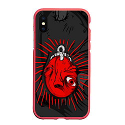 Чехол iPhone XS Max матовый BERSERK BEREHIT БЕРСЕРК БЕРЕХИТ, цвет: 3D-красный
