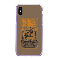 Чехол iPhone XS Max матовый Black Sabbat Tour, цвет: 3D-светло-сиреневый