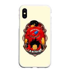 Чехол iPhone XS Max матовый AKIRA neo tokyo is about to explode, цвет: 3D-белый
