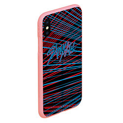 Чехол iPhone XS Max матовый Stray kids, K-pop, полоски, цвет: 3D-баблгам — фото 2