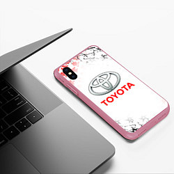 Чехол iPhone XS Max матовый TOYOTA SAMURAI JAPAN AUTO, цвет: 3D-малиновый — фото 2
