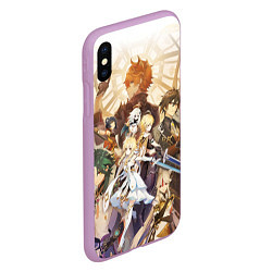 Чехол iPhone XS Max матовый GENSHIN IMPACT GODS HEROES, цвет: 3D-сиреневый — фото 2