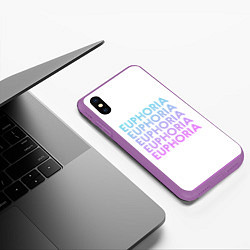 Чехол iPhone XS Max матовый Эйфория Euphoria, цвет: 3D-фиолетовый — фото 2