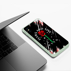 Чехол iPhone XS Max матовый Новогодний PAYTON MOORMEIE ТИКТОКЕР, цвет: 3D-салатовый — фото 2