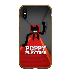 Чехол iPhone XS Max матовый ХАГГИ ВАГГИ Я ИДУ ЗА ТОБОЙ - POPPY PLAYTIME, цвет: 3D-коричневый