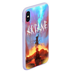 Чехол iPhone XS Max матовый JINX ARCANE LOL LEAGUE OF LEGENDS, цвет: 3D-светло-сиреневый — фото 2