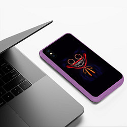 Чехол iPhone XS Max матовый ХАГГИ ВАГГИ POPPY PLAYTIME ИГРА ПОППИ ПЛЕЙТАЙМ, цвет: 3D-фиолетовый — фото 2