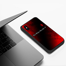 Чехол iPhone XS Max матовый SKYRIM - Tie-Dye, цвет: 3D-черный — фото 2