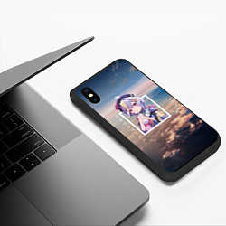 Чехол iPhone XS Max матовый Цици Qiqi, Genshin Impact Геншин импакт, цвет: 3D-черный — фото 2