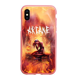 Чехол iPhone XS Max матовый JINX В ОГНЕ, АРКЕЙН LEAGUE OF LEGENDS, цвет: 3D-баблгам