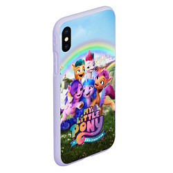 Чехол iPhone XS Max матовый My Little Pony: A New Generation, цвет: 3D-светло-сиреневый — фото 2