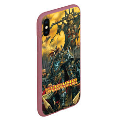 Чехол iPhone XS Max матовый Warhammer old battle, цвет: 3D-малиновый — фото 2