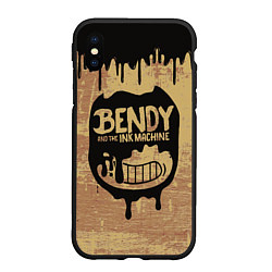 Чехол iPhone XS Max матовый ЧЕРНЫЙ БЕНДИ BENDY AND THE INK MACHINE, цвет: 3D-черный