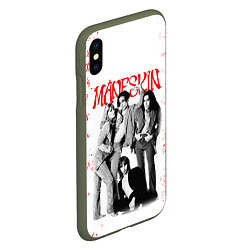 Чехол iPhone XS Max матовый MANESKIN POSTER СОСТАВ ГРУППЫ, цвет: 3D-темно-зеленый — фото 2