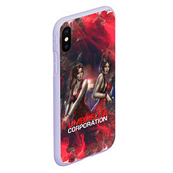 Чехол iPhone XS Max матовый UMBRELLA CORP АМБРЕЛЛА КОРП RESIDENT EVIL, цвет: 3D-светло-сиреневый — фото 2