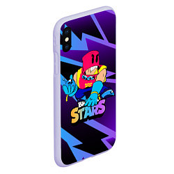 Чехол iPhone XS Max матовый GROM BRAWL STARS ГРОМ АРТн, цвет: 3D-светло-сиреневый — фото 2